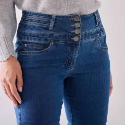 Jean droit taille haute - grande stature