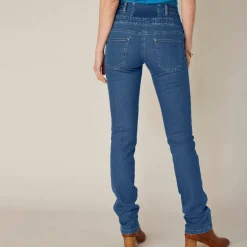Jean droit taille haute - petite stature