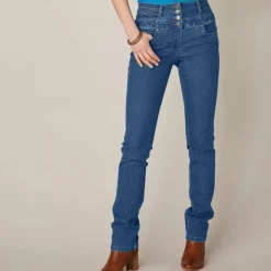Jean droit taille haute - petite stature
