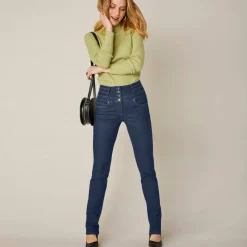 Jean droit taille haute - petite stature