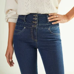 Jean droit taille haute - petite stature