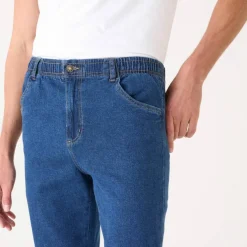 Jean droit taille élastiquée - L28