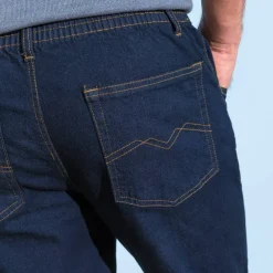 Jean droit taille élastiquée - L28
