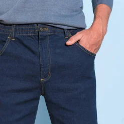 Jean droit taille élastiquée - L28