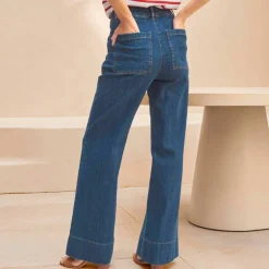 Jean flare à plis