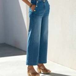 Jean flare, taille haute