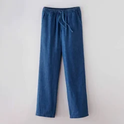 Jean léger coupe mom, taille élastiquée