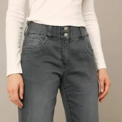 Jean mom taille élastiquée