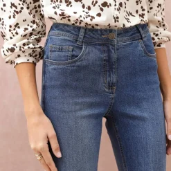 Jean slim taille haute, grande stature