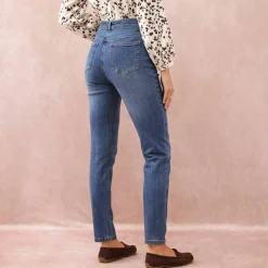 Jean slim taille haute, grande stature