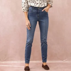 Jean slim taille haute, grande stature