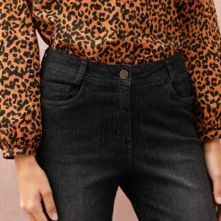 Jean slim taille haute, grande stature