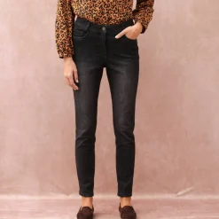 Jean slim taille haute, grande stature