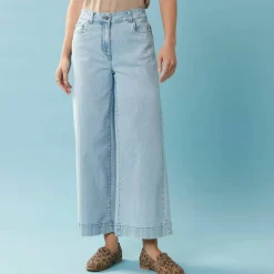 Jean taille haute Spécial Petites entrej. 60 cm, coupe large 7/8ème