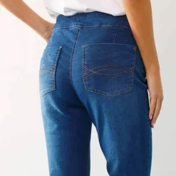 Jegging fuselé ultra stretch, maille effet jean