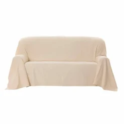 Jeté canapé coton bachette uni