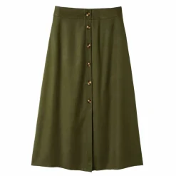 Jupe boutonnée fluide unie, Spécial Petites