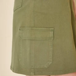 Jupe cargo, twill stretch