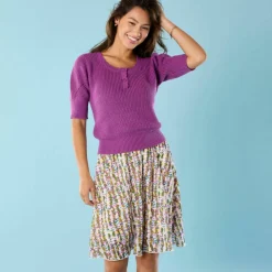 Jupe courte Spécial Petites, voile imprimé