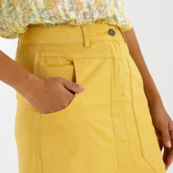 Jupe droite unie, twill