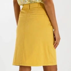 Jupe droite unie, twill