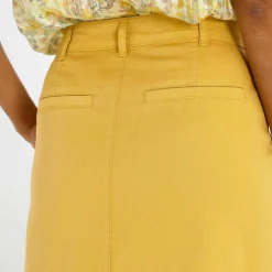 Jupe droite unie, twill
