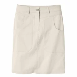 Jupe droite unie, twill