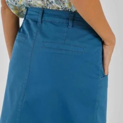 Jupe droite unie, twill