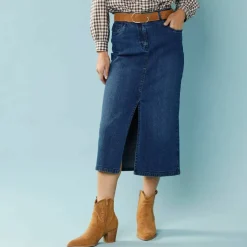 Jupe longue en jean, Spécial Petites