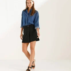 Jupe-short en maille milano