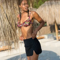 Jupette de bain forme paréo uni Sirama