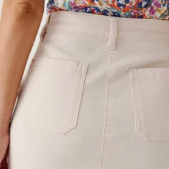 Jupe unie poches boutonnées