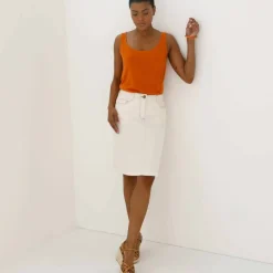 Jupe évasée gainante, renfort intérieur