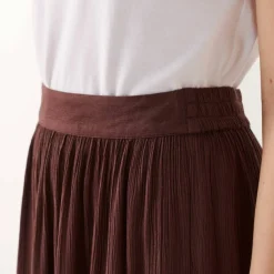 Jupon long uni fente côté