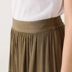 Jupon long uni fente côté