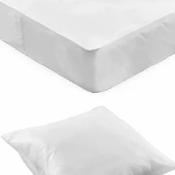 Kit jetable 1 ou 2 personnes : protège-oreillers + protège-matelas forme housse - lot de 10