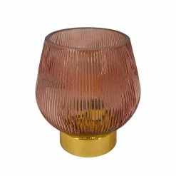 Lampe LED à poser en verre teinté