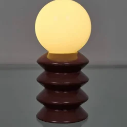 Lampe à poser LED à piles, en céramique