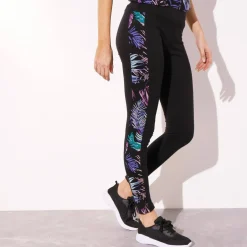 Legging à bande imprimée en coton stretch