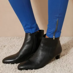 Legging bas de jambe zippé, taille élastiquée