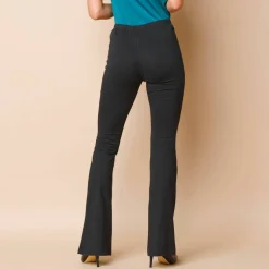 Legging bootcut uni, taille élastiquée