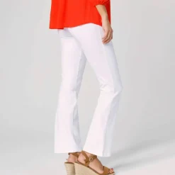 Legging bootcut uni, taille élastiquée