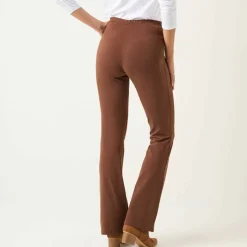 Legging bootcut uni, taille élastiquée