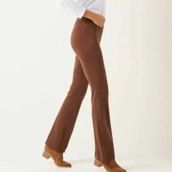 Legging bootcut uni, taille élastiquée