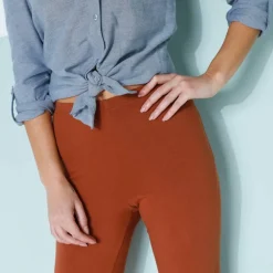 Legging bootcut uni, taille élastiquée