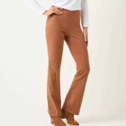 Legging bootcut uni, taille élastiquée