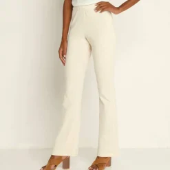 Legging bootcut uni, taille élastiquée