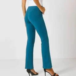 Legging bootcut uni, taille élastiquée