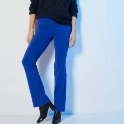 Legging bootcut uni, taille élastiquée