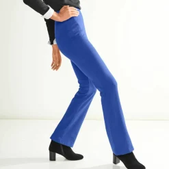 Legging bootcut uni, taille élastiquée